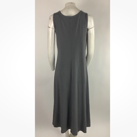 J Jill Sz M Jersey Pullover Casual Travel Maxi Dress Gray Modal Spandex - Picture 3 of 6